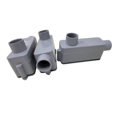 3 New Carlon PVC 3/4'' Conduit Body Type LB Threaded Conduits w Covers