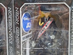 Neon Genesis Evangelion Extra Figure Police Asuka Rei set SEGA Sealed Box Flaw*