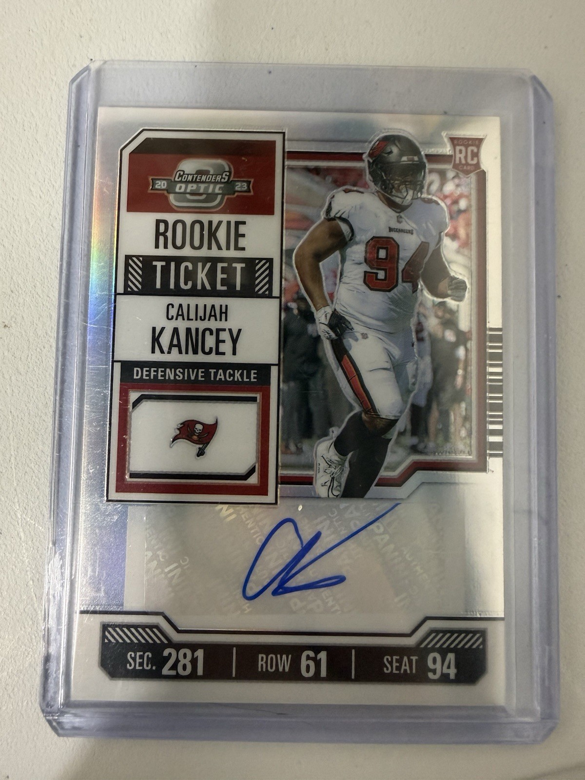 2023 Panini Contenders - Rookie Ticket Auto Calijah Kancey #152 Silver Prizm