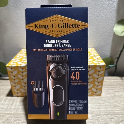 New King C. Gillette Beard Trimmer Men Cordless Rechargeable Electric Razor Open