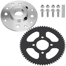 Go Kart Sprocket Hub 1" Bore 1/4" Keyway Assembly with 35 Chain 60T Rear Dri...