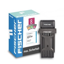 Faltschloss Fahrrad XL FISCHER 110cm mit Halterung, extra lang für 1-2 Fahrräder