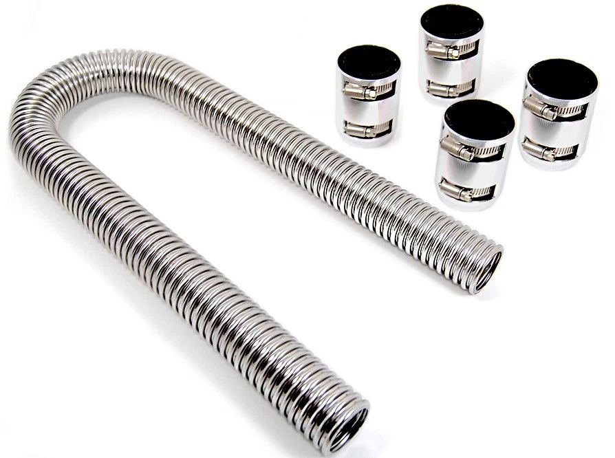 Racing Power Company R7310 48 Kit de manguera de radiador de acero inoxidable con pulido Foto 3 de 4