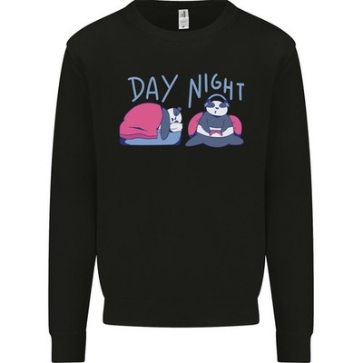Tag Nacht Gaming Panda Gamer Video Spiele Herren Sweatshirt Pullover