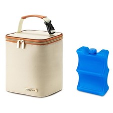 Breastmilk Cooler Bag with Ice Pack Fits 4 Baby Bottles Up to 9 Ounce, Baby B...