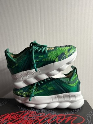 Rare VERSACE Emerald Green 'Jungle' Chain Reaction (JLoSneakers