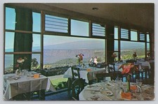 Volcano House Dining Room Postcard Hawaii Volcanoes Park Mauna Loa 1967