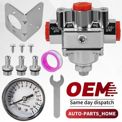 #ad 12 804 Low Fuel Pressure Adjustable Regulator amp; Gauge Kit Fits Holley Carburetor $35.80