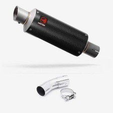 Lextek GP8C Carbon Fibre GP Stubby Exhaust 240mm with Link Pipe for Kawasaki Z90