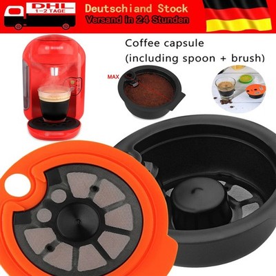 Wiederverwendbar Nachfüllbar Kaffee Kapseln Pods Für Bosch Tassimo Maschine DE~