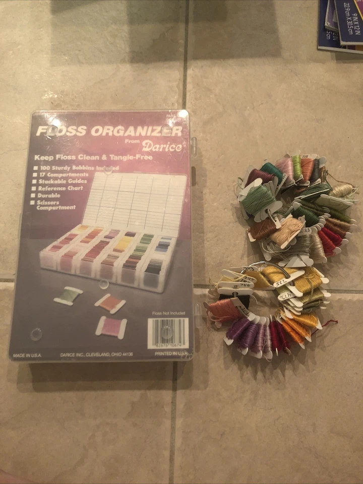 Massive Lot Of Embroidery Floss And Darice Floss Organizer - Great Beginner Lot - Image 2 of 4