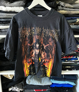 Vintage Cradle of Filth Band T Shirt Musik Kurzarm XL Schwarz 2001