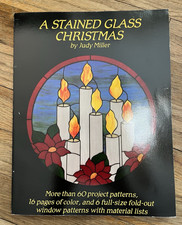 A Stained Glass Christmas Judy Miller 60 patterns full-size fold outs RARE
