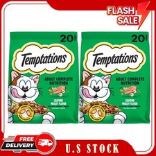 2 Pack Temptations Adult Seafood Medley Flavor Dry Cat Food, 20 lb Bag