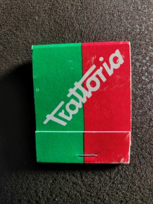 TRATTORIA RESTAURANT NEW YORK NYC PAN AM BUILDING MATCHBOOK UNSTRUCK 1980s NOS