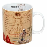KöNitz Wissensbecher Becher Medizin Kaffeebecher Teetasse Tasse Porzellan 460 Ml