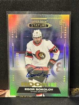 2021-22 Upper Deck Stature Egor Sokolov Rookie Auto /199