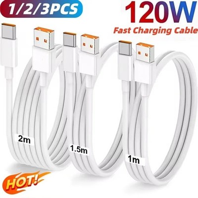 USB A USB C Cable 120W 10A Fast Charging Cord Type-C Charger High-speed Data