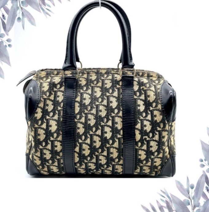 Christian Dior Authentic Vintage Monogram Mini Trotter Boston Bag