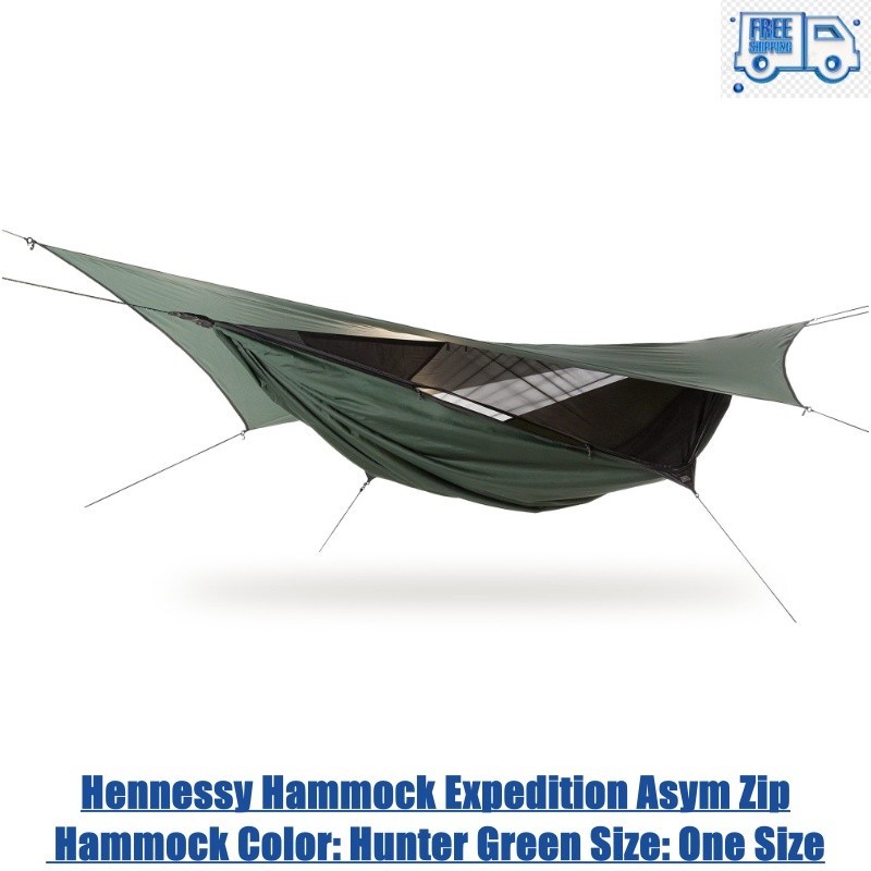 Hennessy Hammock Expedition Asym Zip Hammock Color: Hunter Green