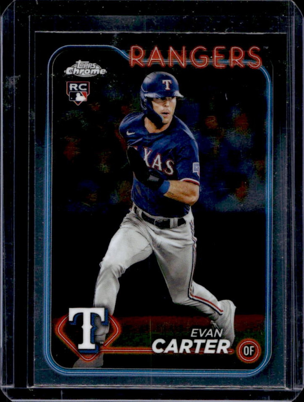 2024 Topps Chrome Evan Carter RC Rookie #136 Rangers