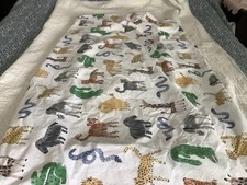 Pottery Barn Kids Silly Safari Crib Sheet 100 Organic Cotton EUC