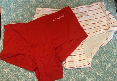 NWT Colsie Women's 2 Pack Boy Shorts Cotton Blend Mid Rise Multi Colors Size XS