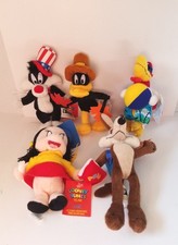 Vintage Looney Tunes Mini Bean Bag Plush 1999 Lot Wylie Daffy Sylvester