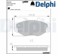 Delphi LP767 Bremsbelagsatz FüR Scheibenbremse Bremsbelagsatz FüR Ford