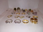 Fashion Ring Lot 24 Pieces Vintage Modern Costume Jewelry Some Signed
