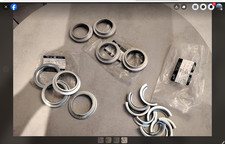 Jaguar E Type Series 1&2 rear shock absorber parts. Top Rings, Spacers, Collets