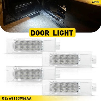 Exterior Step Illumination 2/4Pcs White LED Lamps For 2013-19 Fiat 500 Full Line