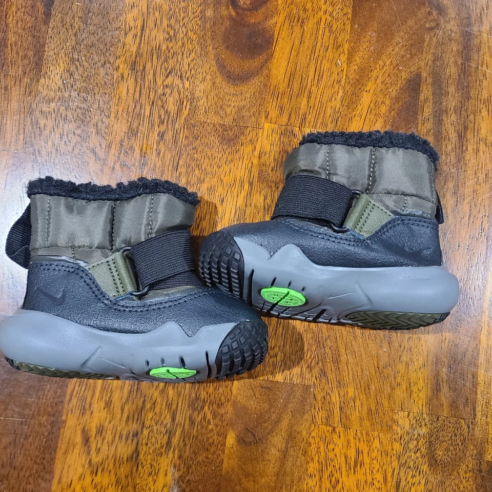 Nike Niño Pequeño Flex Advance Bota Gris Caqui-Verde Strike Talla 4C Invierno DD0303-300 Foto 2 de 4