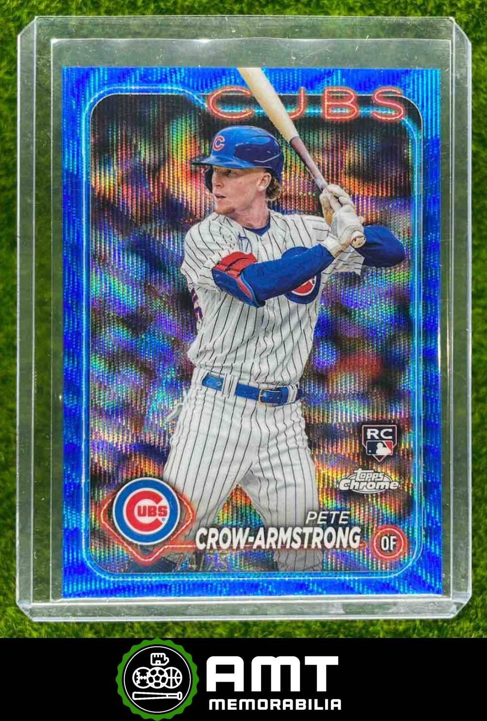 Pete Crow-Armstrong RC 2024 Topps Chrome 74/75 Blue Wave Chicago Cubs #16