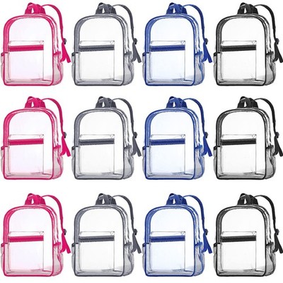 WILLBOND 12Pack Clear Backpack Heavy Duty Transparent Bookbag See Through Wat...