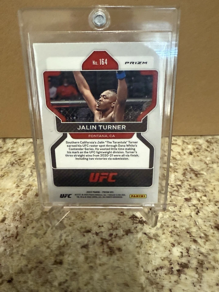 2022 UFC Prizm White Sparkle Jalen Turner Rookie Card RC SSP - Image 2 of 2