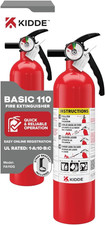 Kidde Basic 110 Fire Extinguisher for Home, 1-A:10-B:C, FA110G, 1 Pack