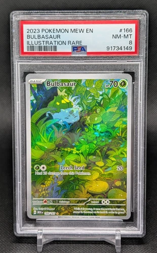 Bulbasaur 166/165  PSA 8 Scarlet & Violet 151 Illustration Rare Holo