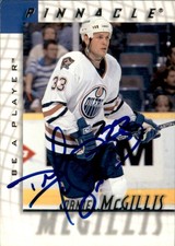 Dan McGillis Signed Auto 1997-98 Pinnacle Be A Player card Edmonton Oilers