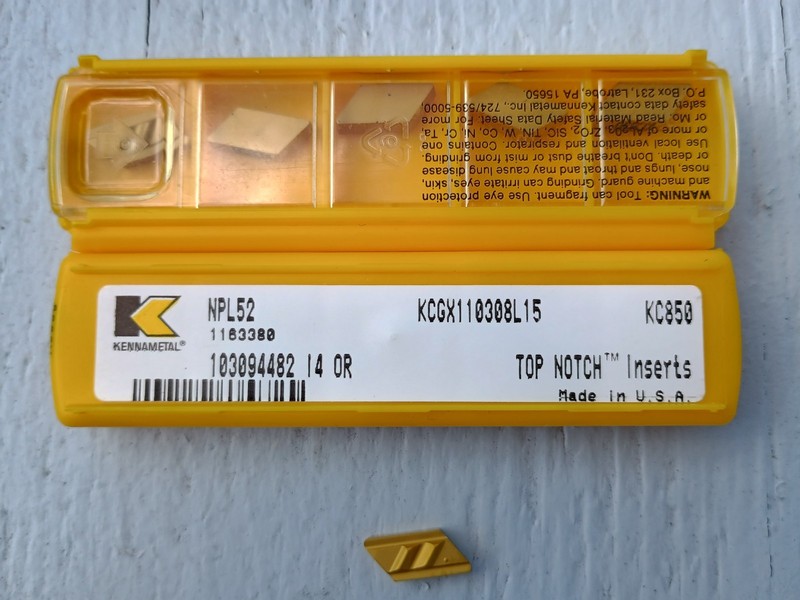 (10) Kennametal NPL KC850 carbide coated top notch turning inserts