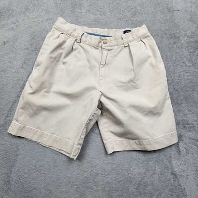 Polo Ralph Lauren Mens 31 Pleated Shorts Beige 8 Inseam 100% Cotton Classic