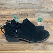 Korks Womens Lydney Ankle Booties Size 8 M Black Suede Tassel Heel