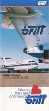 Britt Airways timetable 1986/10/26