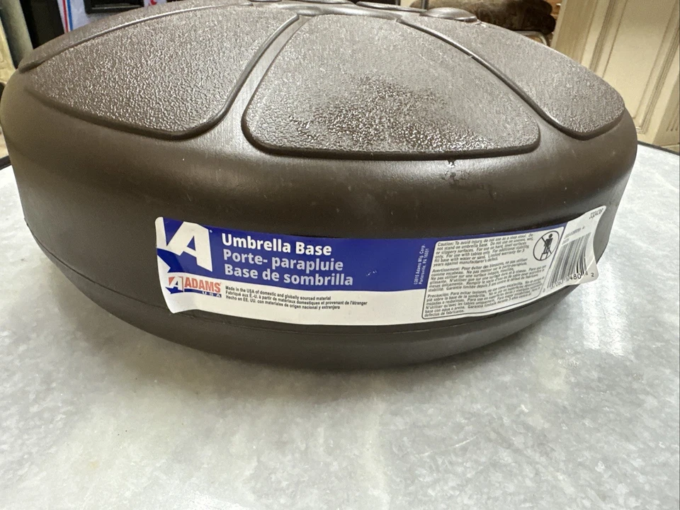 ADAMS PARAGUAS BASE SOPORTE REDONDO MARRÓN 333436 MARRÓN TIERRA HECHO EN EE. UU. NUEVO Foto 2 de 4