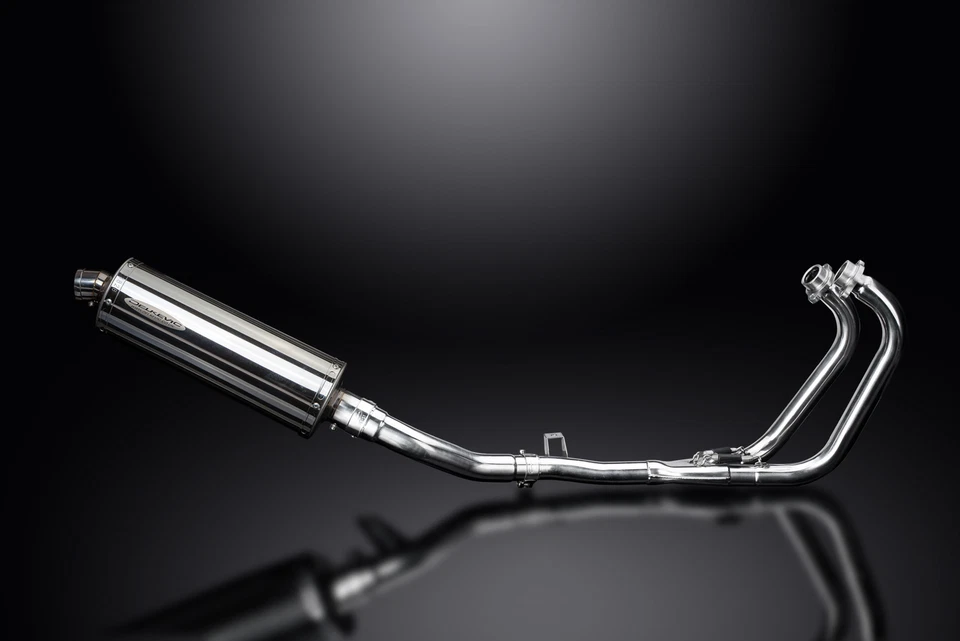 Silenciador escape completo 2-1 14" acero inoxidable ovalado Suzuki GW250 Inazuma 2013-2017 Foto 2 de 4