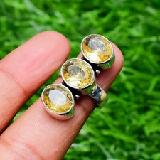 Citrine Ring Gemstone 925 Sterling Silver Handmade Jewelry Ring