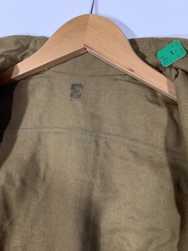 Vintage WW2 USMC esercito militare NOS/Deadstock OD lana campo camicia taglierina etichette XL - Foto 12 di 12