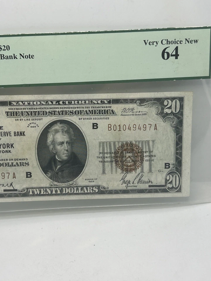 $20 1929 1870 National Currency Note PCGS MS64 FR Bank of New York) NY - Image 4 of 4