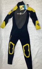 Aqua Lung Sport Kids 3mm Full Suit Large Sz 10-12 Black Yellow Wetsuit 010