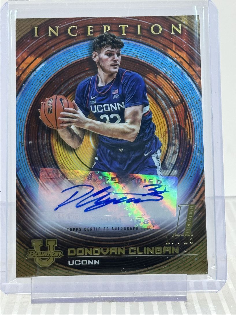 DONOVAN CLINGAN 2022-23 BOWMAN U INCEPTION 1ST ORANGE AUTO /25 Q1950